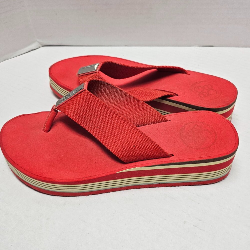 Red Bcbgeneration Bcbg Paris Low Platform Thong W… - image 2